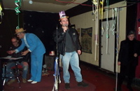 Josh Singing Kareokee, New Years 2002