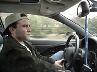 Josh driving around in the Sebring